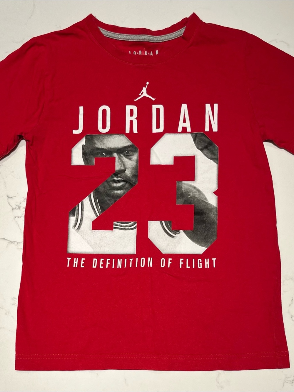 Jordan • M 10/12 • Red Short-Sleeve 23 Michael Jordan Graphic T Shirt Tee